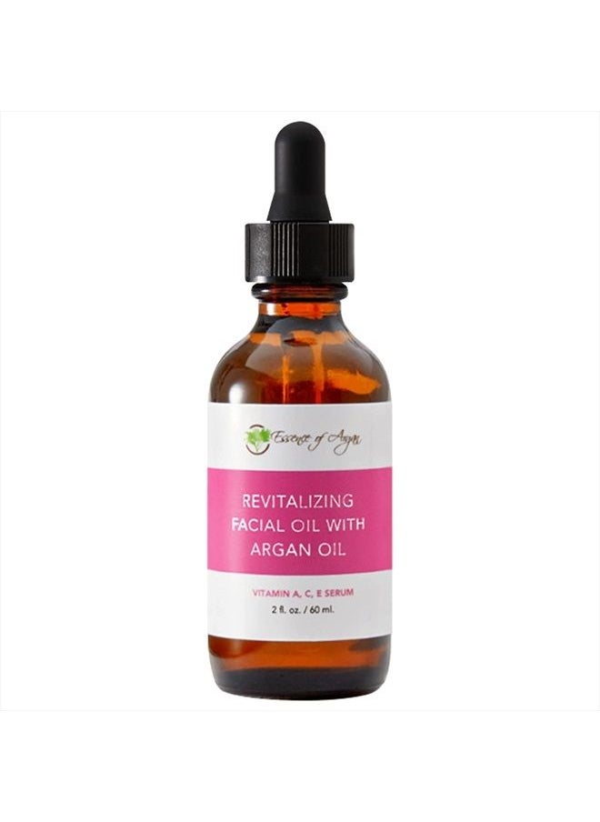 Essence Of Argan - Essence of Argan Vitamin Serum for Face, Revitalizing Serum Oil for Dry Skin with Vitamins A, C, E and B's, Argan Oil and Rosa Mosqueta, Rejuvenating Aging Skin Care for Women (2 fl oz/60 ml) - Image 1