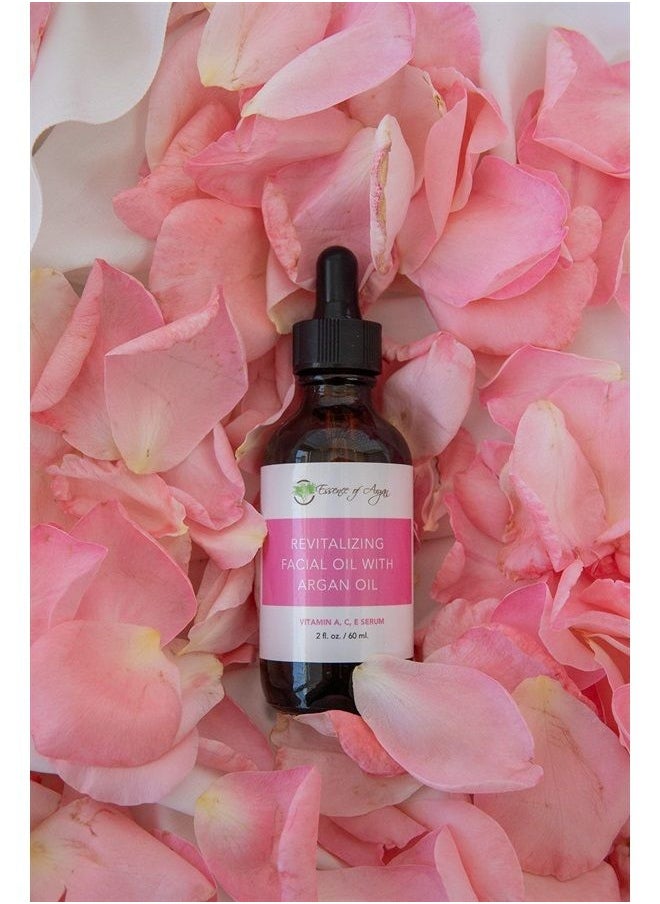 Essence Of Argan - Essence of Argan Vitamin Serum for Face, Revitalizing Serum Oil for Dry Skin with Vitamins A, C, E and B's, Argan Oil and Rosa Mosqueta, Rejuvenating Aging Skin Care for Women (2 fl oz/60 ml) - Image 1