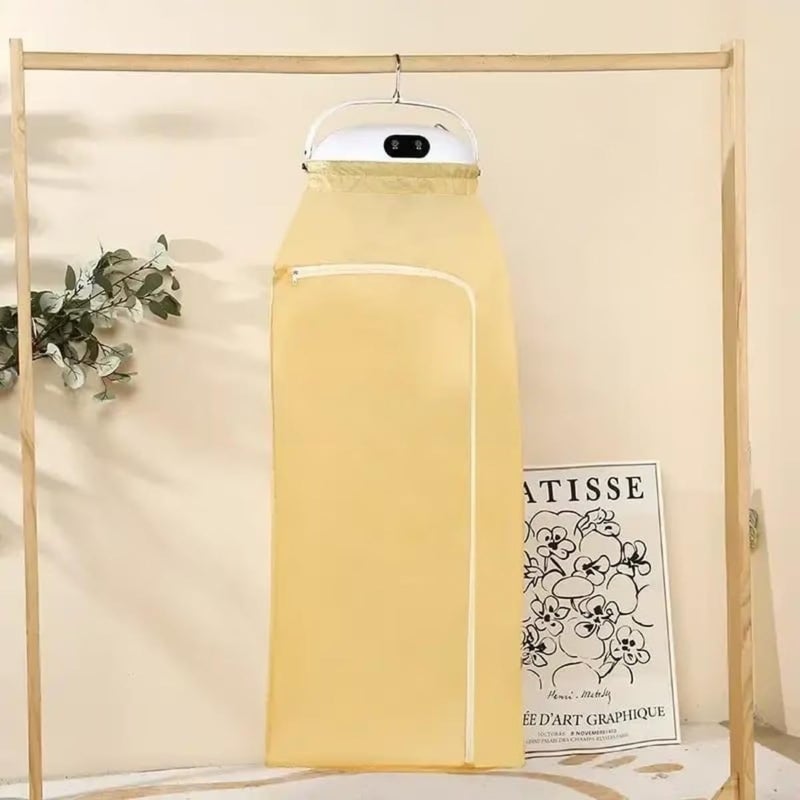 ZAMZIN Portable Clothes Dryer for Apartment & Travel/Mini Foldable Dryer Machine for Baby Clothes, Underwear, Quick-Dry, Energy-Saving Electric Dryer with Timer, Remote Control & Dryer Bag, Easy to Use - Image 2
