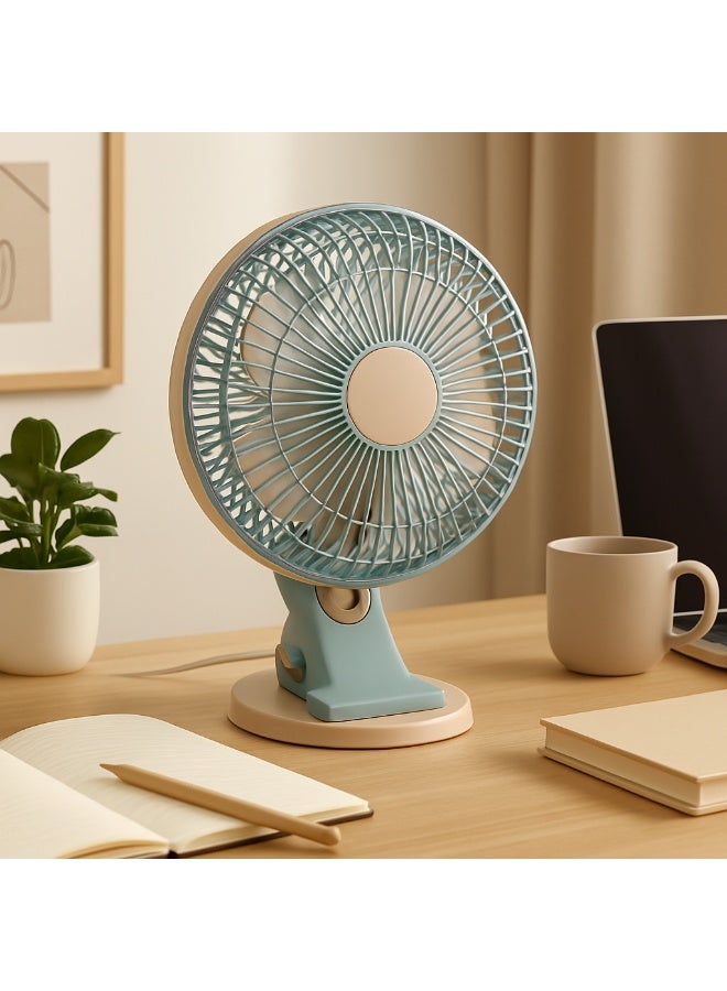 Mini Desk Fan cartoon fashion - 2 Speeds - Lightweight Rotatable Design - High Performance Motor - Environmentally Friendly - Energy Saving - Brown/Beige Color - Image 3