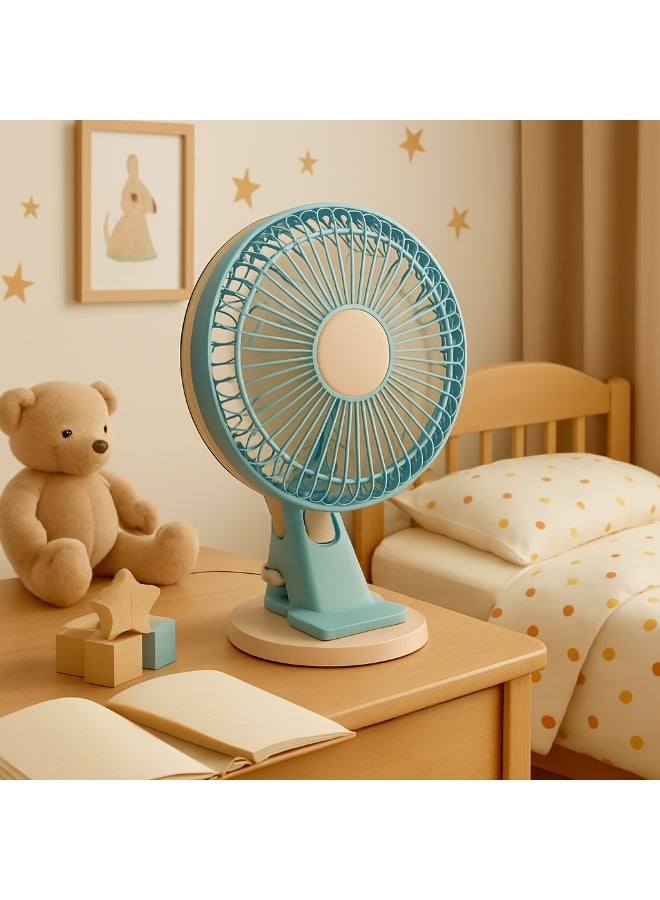 Mini Desk Fan cartoon fashion - 2 Speeds - Lightweight Rotatable Design - High Performance Motor - Environmentally Friendly - Energy Saving - Brown/Beige Color - Image 2