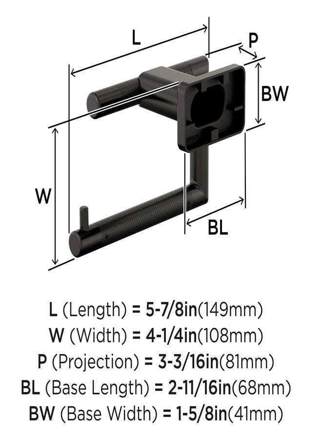 Amerock Bronx Black Bronze Single Post Tissue Holder, BH26617BBR - Image 3