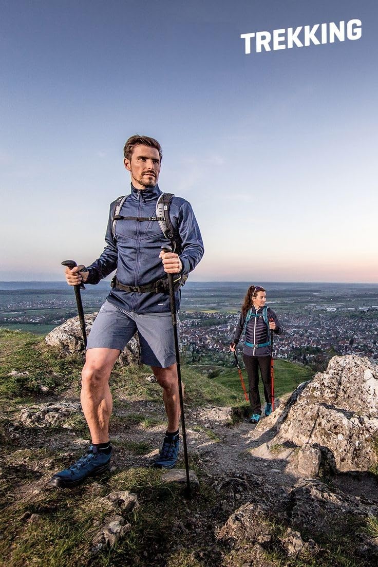 Zipron Trekking Pole – Lightweight Collapsible Hiking Stick with Anti-Shock Spring, Adjustable Walking Pole with Rubber Tips, All Terrain Accessories & Travel Carry Bag (1 Pack) - Image 2