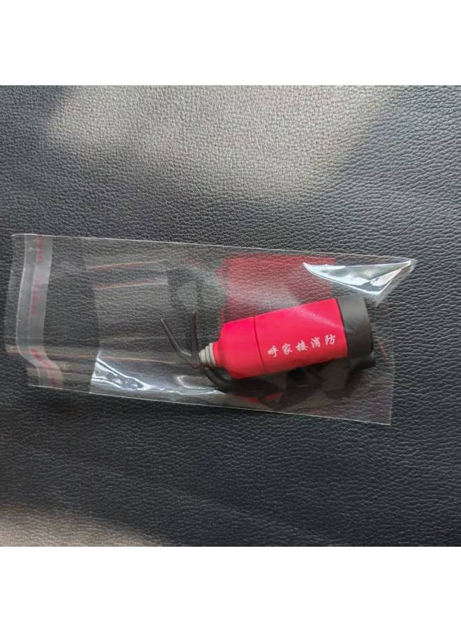 Cartoon Fire Extinguisher U Disk Creative Fire Protection Cute Gift USB Flash Drive Fire Key Chain Personality Soft Glue Doll U Disk-Color:Fire Extinguisher + Opp Bag Packaging-Capacity:USB2.0 8GB  - Image 1