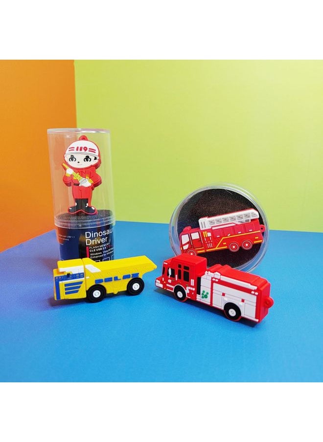 Cartoon Fire Extinguisher U Disk Creative Fire Protection Cute Gift USB Flash Drive Fire Key Chain Personality Soft Glue Doll U Disk-Color:Fire Extinguisher + Opp Bag Packaging-Capacity:USB2.0 8GB  - Image 3