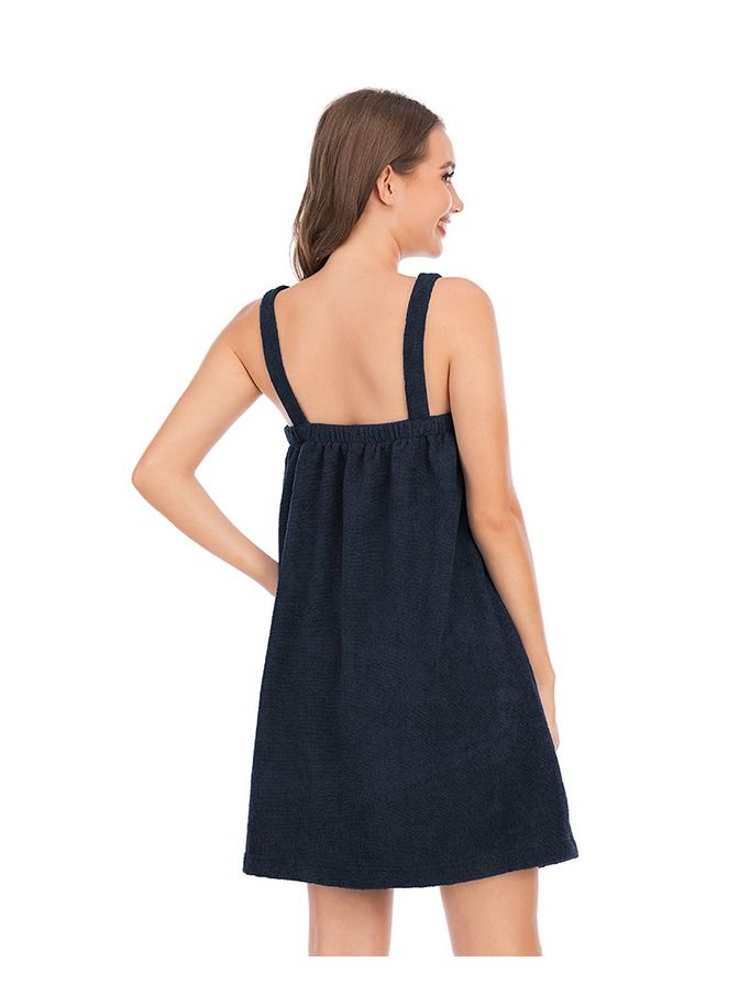 Loquat Summer New Home Clothes Bathrobe Absorbent Simple Bath Towel Comfortable Women's Pajamas - Image 2