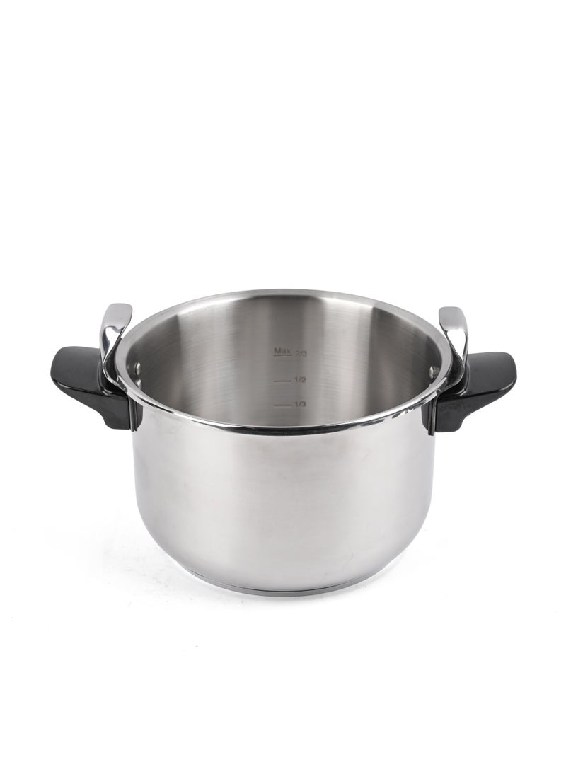 أولييرو قدر ضغط من الستانلس ستيل المقاوم للصدأ عالي الجودة للطهي الآمن والفعال سعة 7 لترات - Image 3