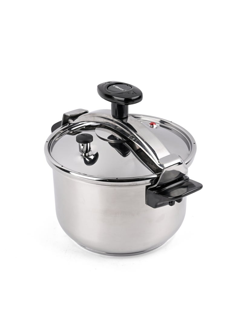 أولييرو قدر ضغط من الستانلس ستيل المقاوم للصدأ عالي الجودة للطهي الآمن والفعال سعة 7 لترات - Image 5
