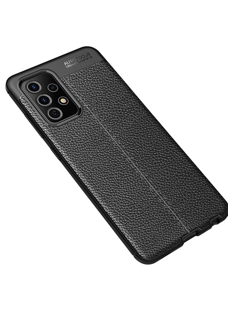 أوتو فوكس جراب حمايه سيليكون تصميم2 مقاوم للصدمات حمايه للكاميرا متوافق مع  Samsung Galaxy A52s/A52 (اسود) - Image 2