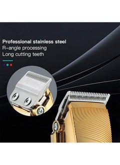 General Men's Professional Barber Set, Professional Electric Hairdresser, Hairdressing Supplies, Cordless Hair Clipper with LED Display, USB Charging (Gold)  - Image 5