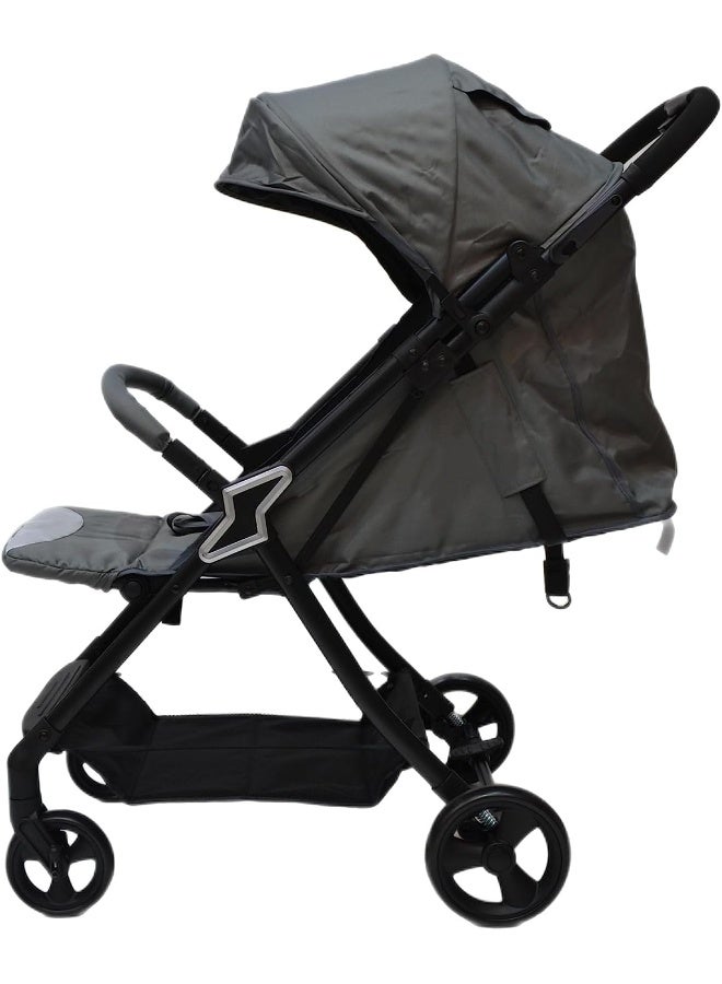 SMR Kids Z2 Easy Fold Compact Lightweight Stroller (Grey) - Image 3