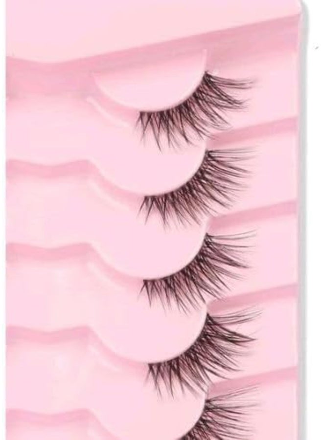 SHEIN 7pairs/Set Cat lashes- Natural False - Image 2