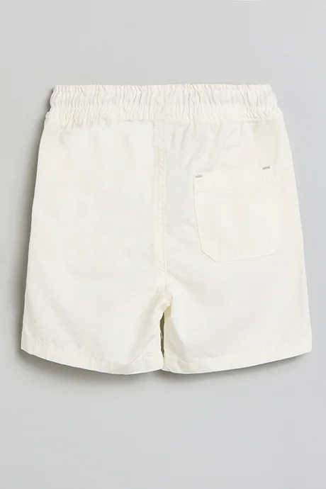 أر أند بي Solid Shorts with Drawstring Waist