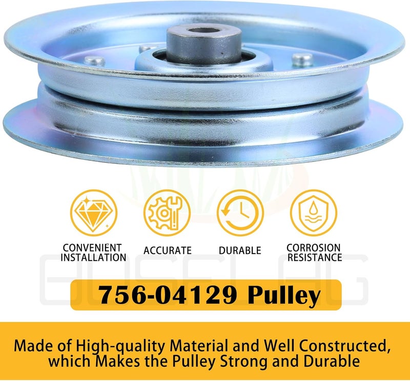 BOSFLAG 2 Pack 753-08171 Idler Pulley Kit Replaces 756-04129, 756-04129B, 756-04129C, 956-04129, 956-04129B, 956-04129C, 753-08068, 753-08068A for Cub Cadet RZT50 RZT54 LTX1050 LTX1040 LT2000 Tractors - Image 5