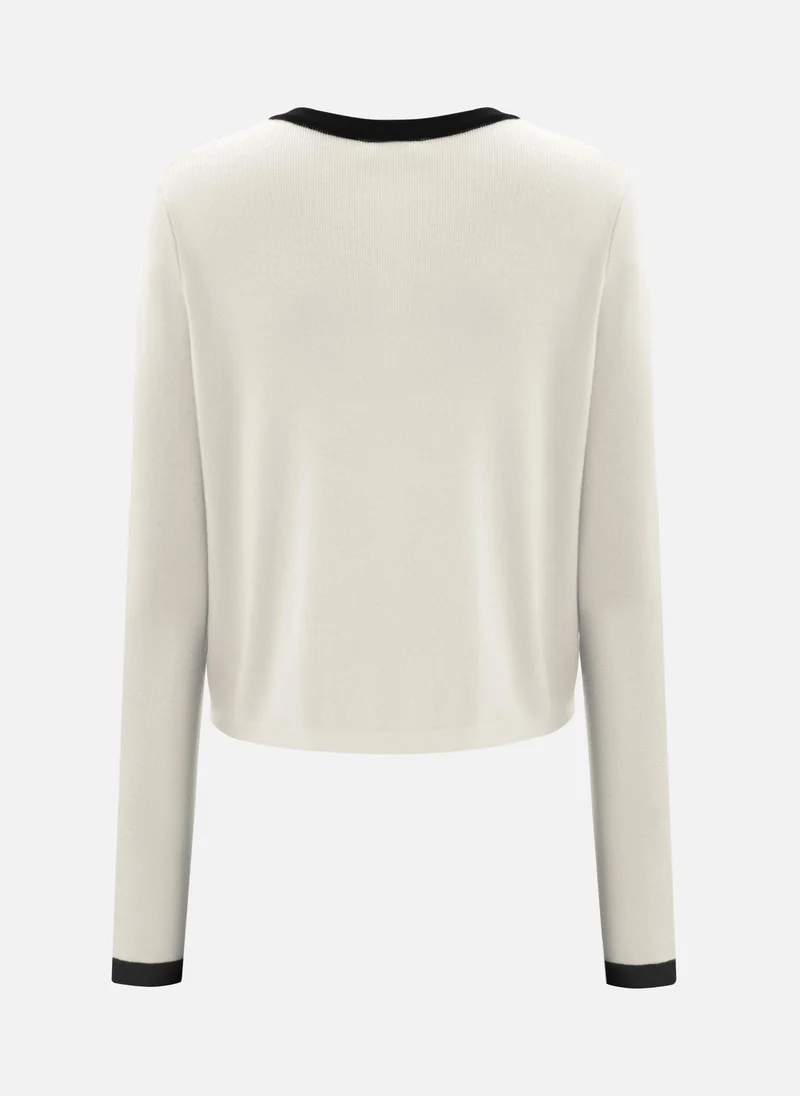 Lichi Knitted cardigan with contrasting details