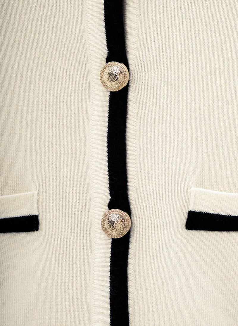 Lichi Knitted cardigan with contrasting details