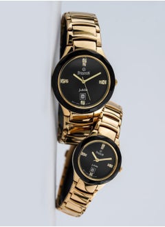 Sveston Jubile Analog Quartz Gold Stainless Steel Couple Set Watch SV 7519  - Image 3