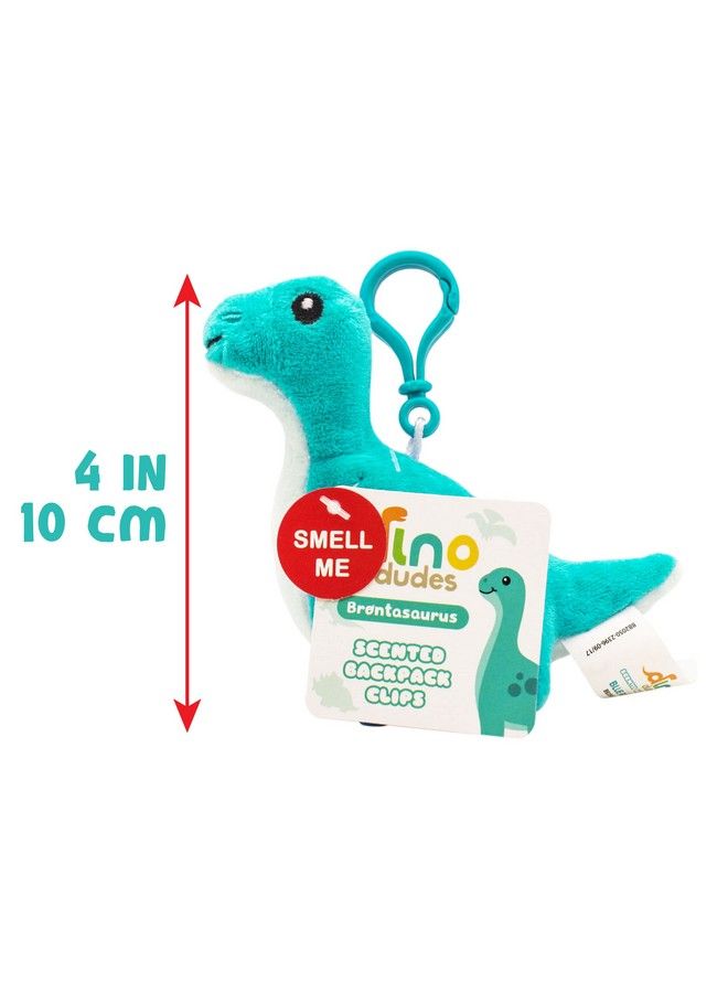 Scentco Dino Dudes Backpack Buddies Scented Plush Toy Dinosaur Clips Brontosaurus Raspberry Stocking Stuffer - Image 4