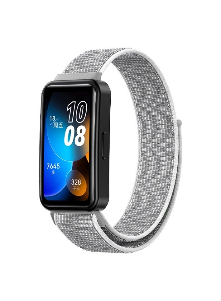 OLYSON 2Pcs Nylon Watch band For Huawei Band 10/9/8 Strap, 2Pcs Protective Shell Suitable For Huawei Band 10/9/8, Smart Watch Wristband Bracelet Wrist Strap Sport Replacement，Transparent Protective Shell and Black Protective Shell.(Seashell Color, Black) - Image 3