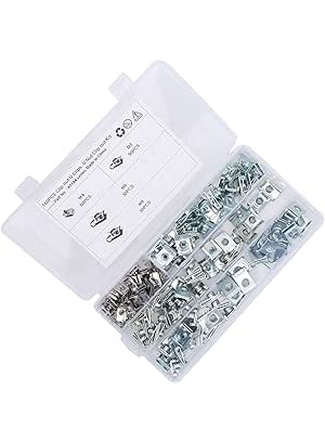 160 Pcs 304 Stainless Steel M8 U Type Chimney Nut Fasteners Car Clips - Image 1