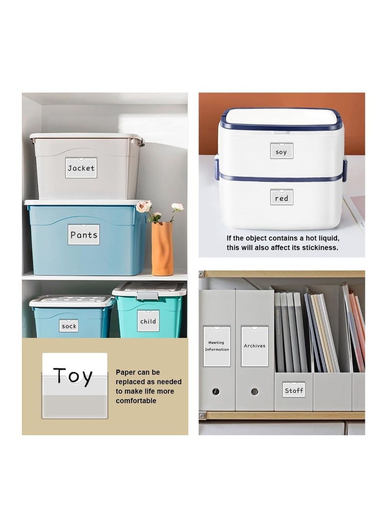 Excefore Adhesive Horizontal Plastic Card Sleeves, 20 pcs Card Plastic Pocket Holder, Waterproof Clear Pockets for Home, Office, School and Travel(Inner Size:4 * 6cm)  - Image 4