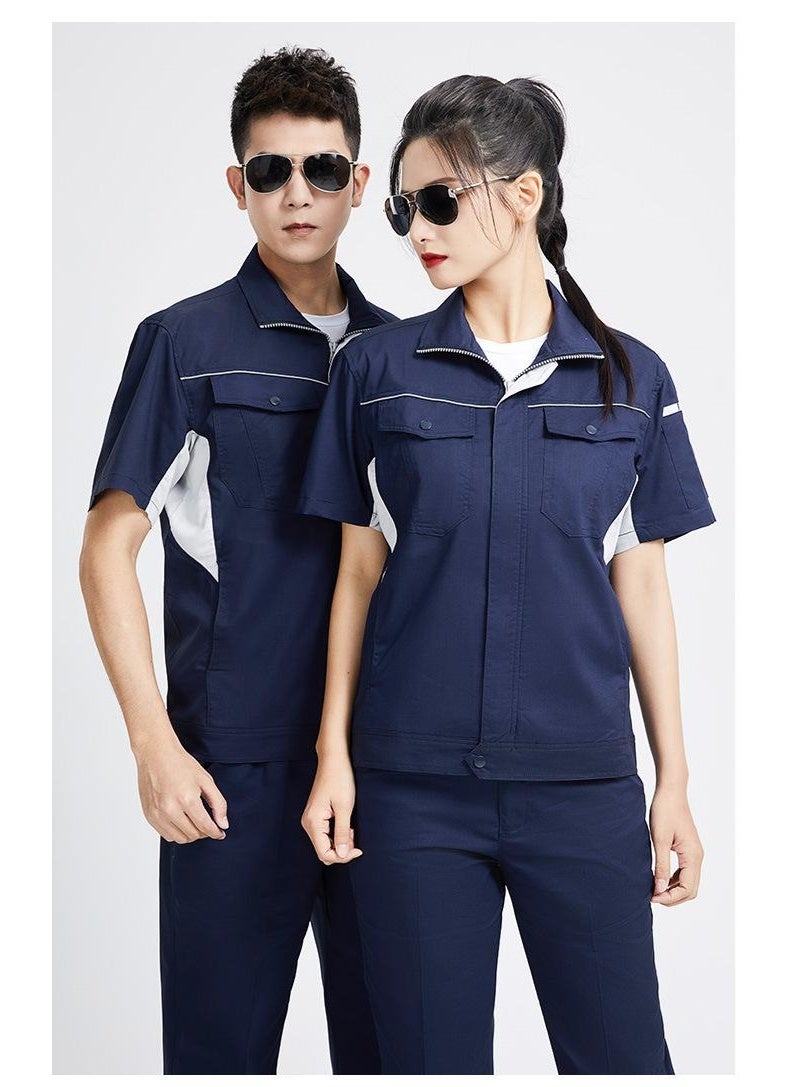NIBEMINENT Summer Design Work Clothing Bamboo Fiber Elastic Comfortable Factory Workshop Uniforms Worker Coveralls Breathable Work Wear - Image 2