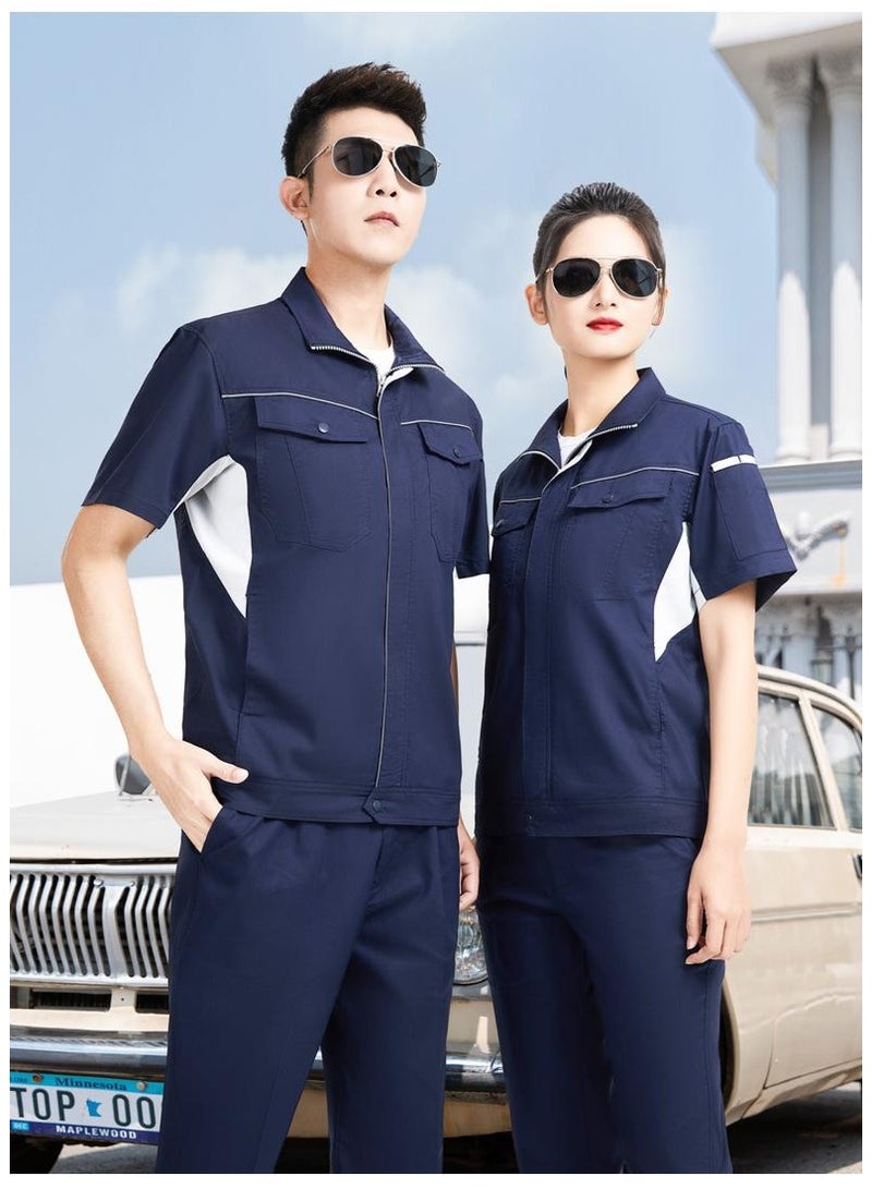 NIBEMINENT Summer Design Work Clothing Bamboo Fiber Elastic Comfortable Factory Workshop Uniforms Worker Coveralls Breathable Work Wear - Image 1
