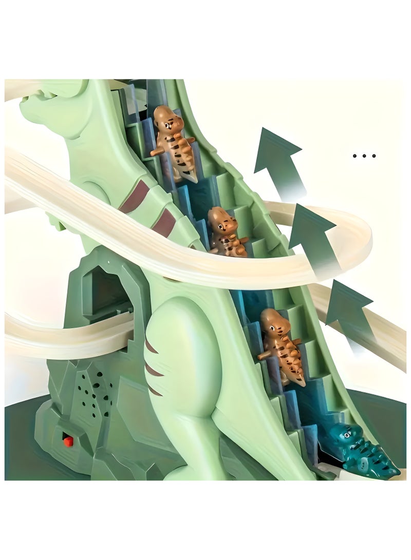 LIXADA Dinosaur Roller Coaster Toy, Dinosaur Climbing Slide Toy, with 3 Small Dinosaurs in Random Colors, Dinosaur Track Toy, Youngsters's Dinosaur Adventure Roller Coaster Birthday Gift for Youngsters Age 3+ (without Battery)  - Image 4