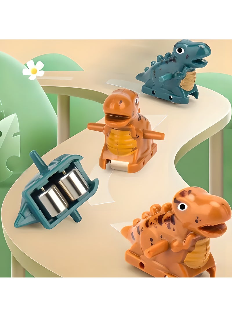 LIXADA Dinosaur Roller Coaster Toy, Dinosaur Climbing Slide Toy, with 3 Small Dinosaurs in Random Colors, Dinosaur Track Toy, Youngsters's Dinosaur Adventure Roller Coaster Birthday Gift for Youngsters Age 3+ (without Battery)  - Image 5