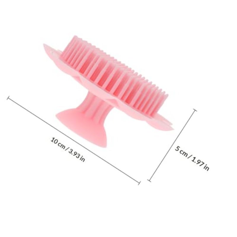 Baby Hair Brush Scalp Exfoliation: Hair Massager Scrubber Pink Hair Washing Dandruff Head Scrubber for All Hair Kid Newborn Toddler - Image 2