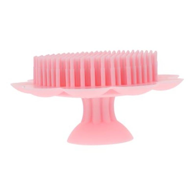 Baby Hair Brush Scalp Exfoliation: Hair Massager Scrubber Pink Hair Washing Dandruff Head Scrubber for All Hair Kid Newborn Toddler - Image 1