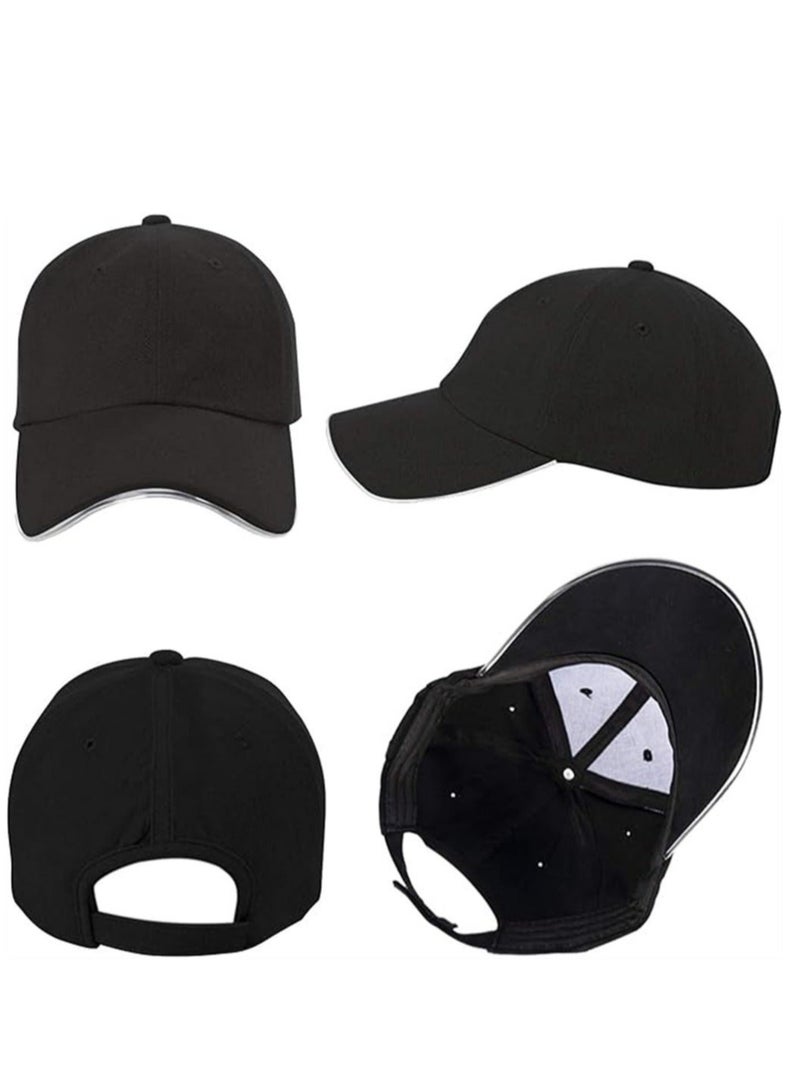 Captaintech LED Hat Light Up Baseball Cap Flash Glow Party Hat Cotton Dad Hat Classic Adjustable Size Hat Rave Accessories for Festival Club Stage Hip-hop Performance - Image 3
