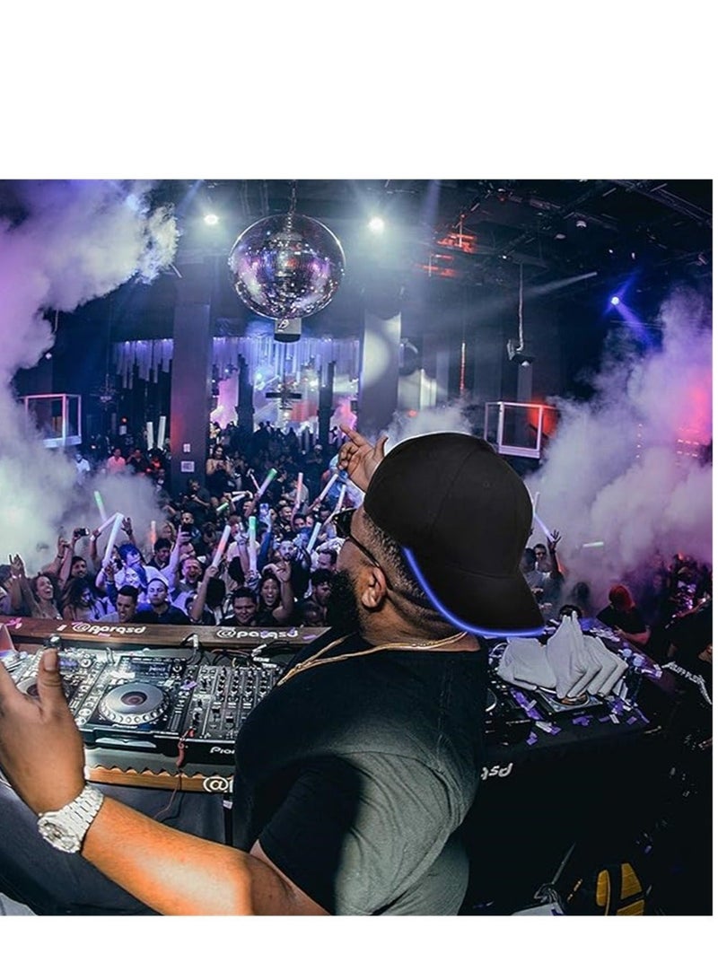 Captaintech LED Hat Light Up Baseball Cap Flash Glow Party Hat Cotton Dad Hat Classic Adjustable Size Hat Rave Accessories for Festival Club Stage Hip-hop Performance - Image 4