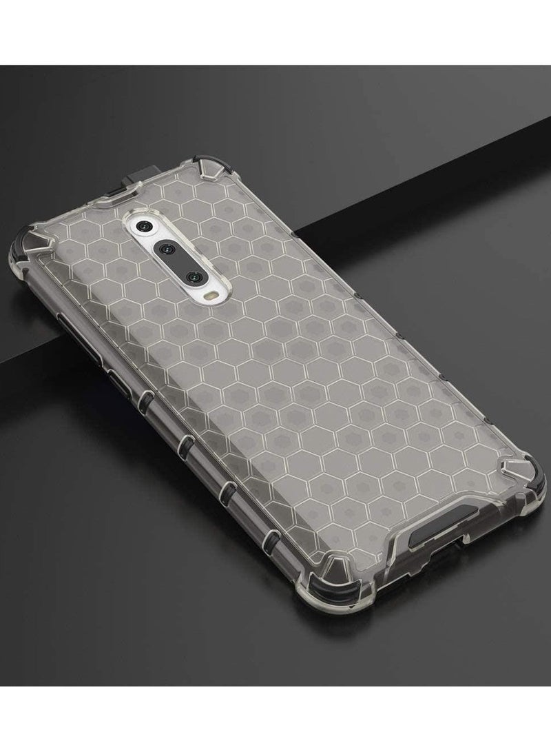 Case Cover Honeycomb Case Shockproof Camera Protection Cover Compatible with  Mi 9T / K20 / K20 Pro (Grey & Black) - Image 2