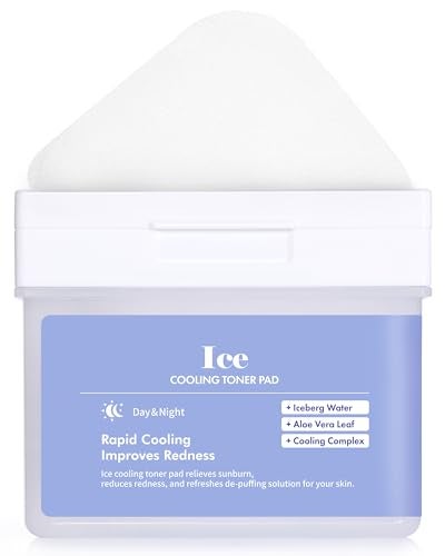 وسادات تونر ديرمال للتبريد الجليدي الكورية المهدئة المرطبة مع الألوة فيرا بعد العناية بالشمس تخفيف حروق الشمس تخفيف الاحمرار نباتية سعة عالية 120 وسادة