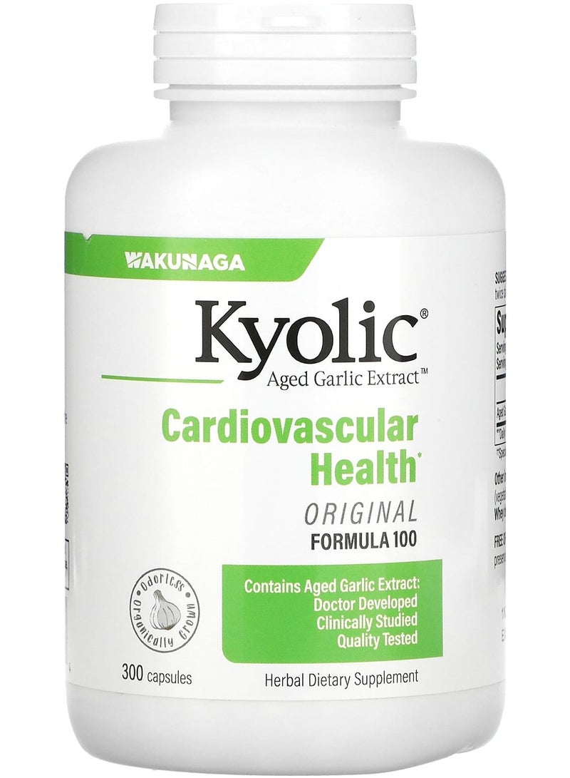kyolic Aged Garlic Extract, Cardiovascular Health, Original Formula 100, 300 Capsules