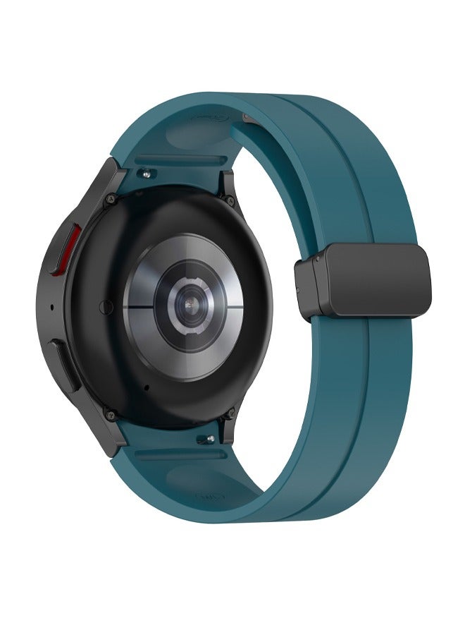 For SamsungGalaxy Watch6 Classic43mm47mm Galaxy Watch6 40mm44mm Galaxy Watch5 Pro 45mmGalaxy Watch5 44mm40mm Galaxy Watch4Galaxy Watch4 Classic Folding Magnetic Buckle Silicone Strap - Image 2