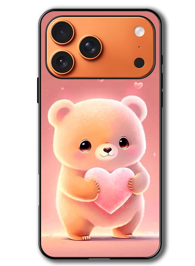 Theodor Case Compatible with Apple iPhone 17 Pro Max 6.9 Inch Protection Shockproof Bumper Cover Panda Holding Heart - Image 1