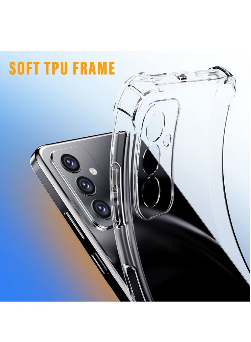 BORTONY Samsung Galaxy M23 5G/M13 4G Case with 2 Pieces Tempered Glass Screen Protector Clear Soft Silicone Case with Bumper Shockproof Air Cushion - Image 3