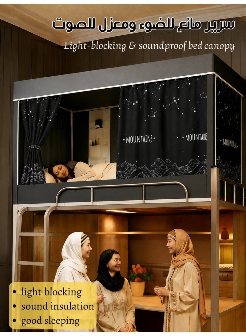 OHTEX HOME Bed Canopy Tents Curtain Blackout Curtain Single Bed Tent Curtain Student Shading Cloth Bed Canopy Mosquito Net Student Sleep Privacy Protection - Image 1