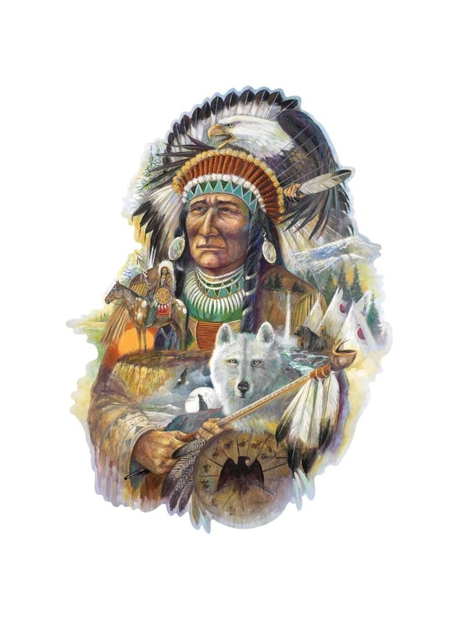 Bits and Pieces - 750 Piece Shaped Jigsaw Puzzle for Adults - Spirit of The Wind - 750 pc Native American Jigsaw by Artist Ruane Manning - Image 2