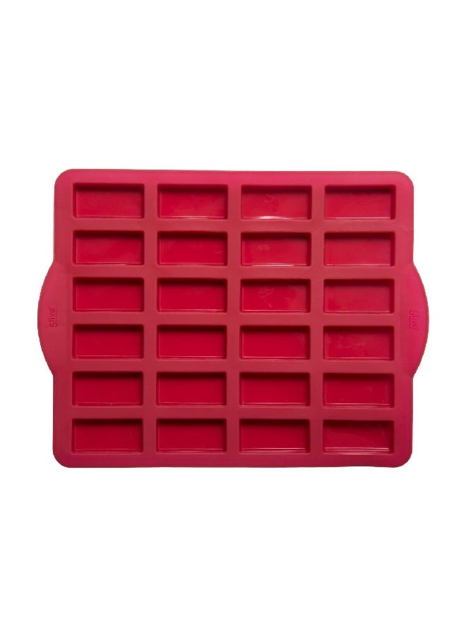 Five Simply Smart 24-Financiers Non-Stick Silicone Mould Red 1.8 X 23.5 X 31 Cm 111046A - Image 1