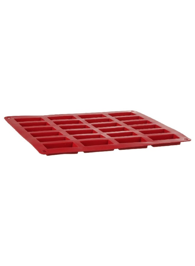 Five Simply Smart 24-Financiers Non-Stick Silicone Mould Red 1.8 X 23.5 X 31 Cm 111046A - Image 2