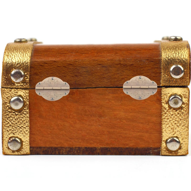 Antique Brass Small Hinges 5cm for Jewelry Box Cabinet Drawer Crafts 2pcs - Image 4