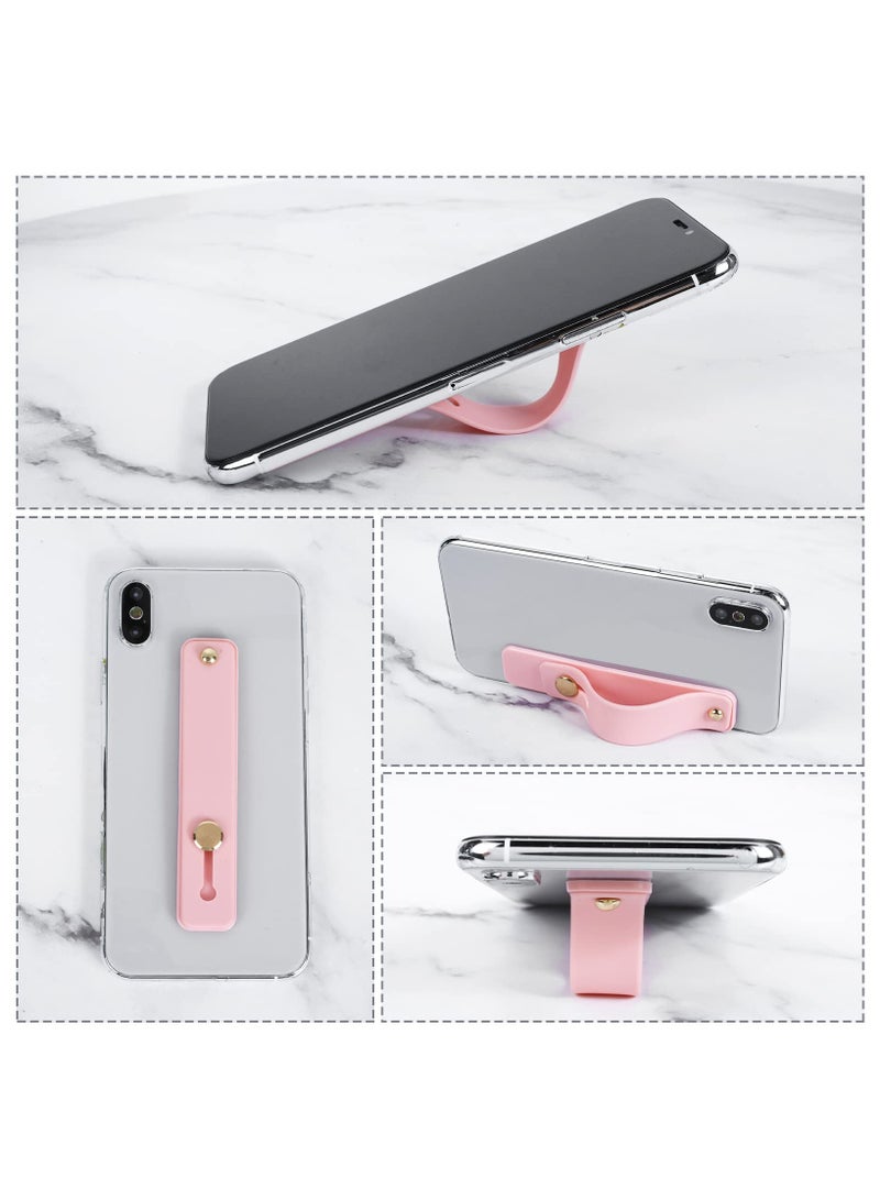 5 Pcs Phone Grip Holder, Finger Cell Phone Grip, Silicone Finger Strap, Telescopic Mobile Phone Holder for All Smartphones grip - Image 2