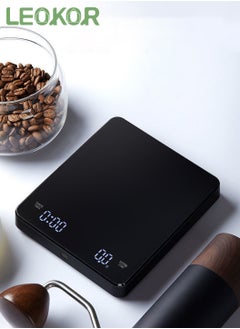 LEOKOR Digital Coffee Scale with Timer LED Screen Espresso Scale Built-in Battery 3kg Max  - Image 1