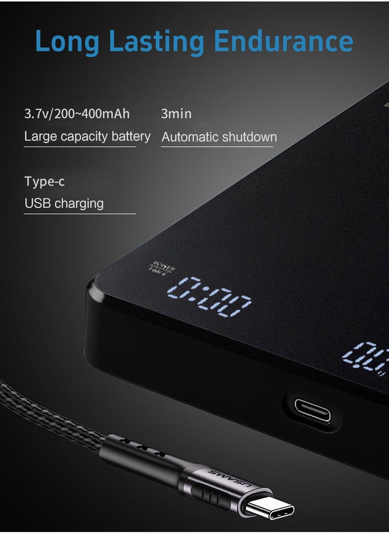 ليوكور - مقهى رقمي مع مؤقت شاشة LED مقهى مقياس البطارية المدمجة بحد أقصى 3 كجم - Image 1