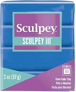 Sculpey Sculpey Polyform  III Polymer Clay, 2-Ounce, New Blue (S302-063)  - Image 1
