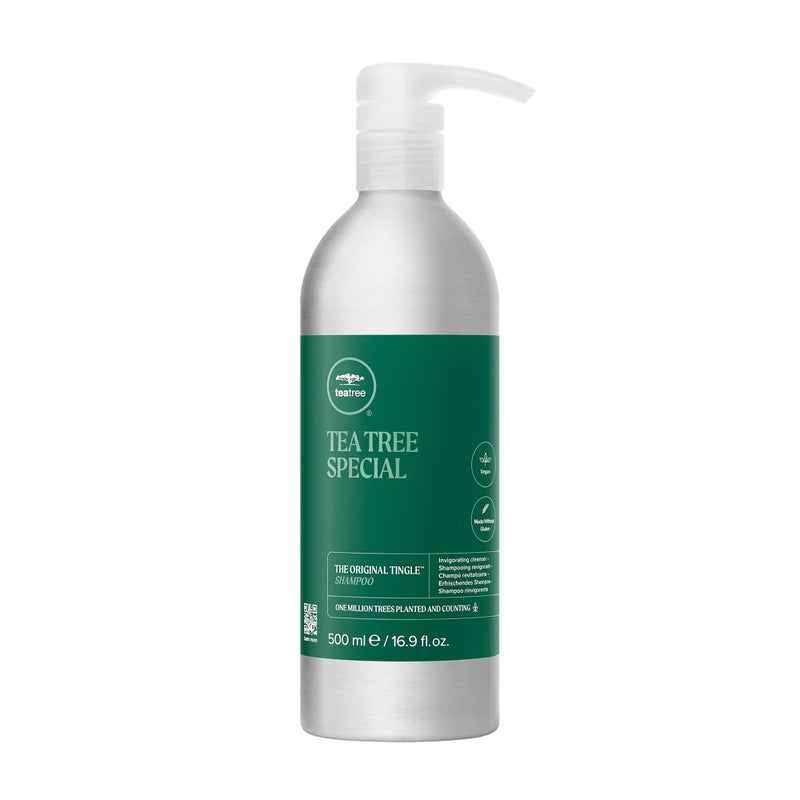 Tea Tree Special Shampoo Aluminum Bottle, Deep Cleans, Refreshes Scalp, For All Hair Types, Especially Oily Hair, 16.9 oz - Image 1