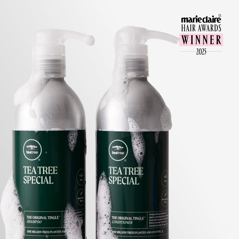 Tea Tree Special Shampoo Aluminum Bottle, Deep Cleans, Refreshes Scalp, For All Hair Types, Especially Oily Hair, 16.9 oz - Image 2